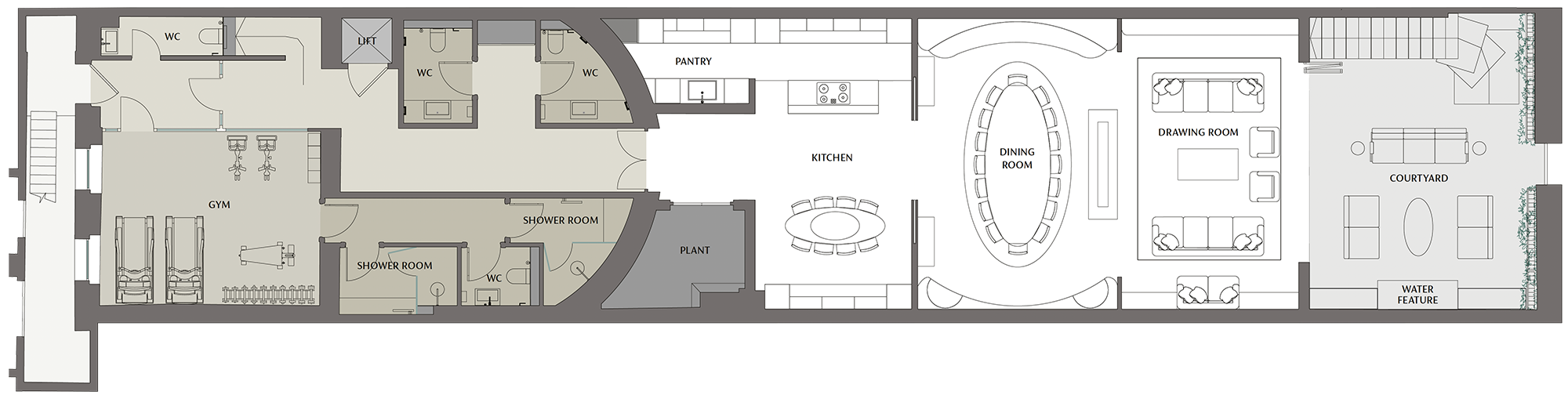 Lower ground floor plan